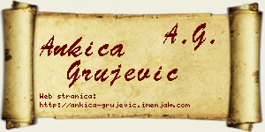 Ankica Grujević vizit kartica
